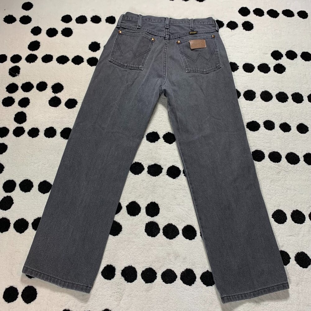 Vintage Wrangler Cowboy Cut Washed Faded Black Gray 13MWZPB Bootcut Jeans